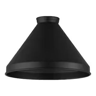 2-1/4 in. Fitter Small Matte Black Metal Cone Pendant Lamp Shade 860985 - The Home Depot | The Home Depot