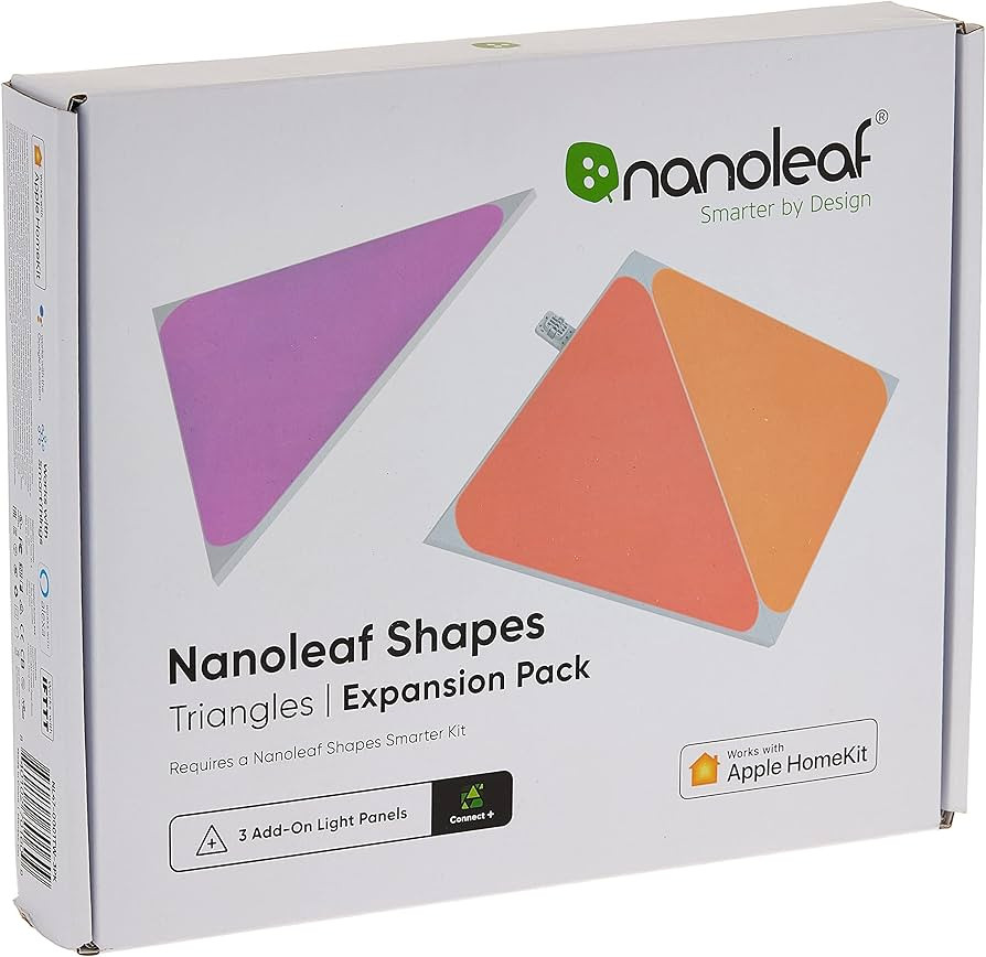 Nanoleaf Shapes WiFi and Thread Smart RGBW 16M+ Color LED Dimmable Gaming and Home Decor Wall Lig... | Amazon (US)