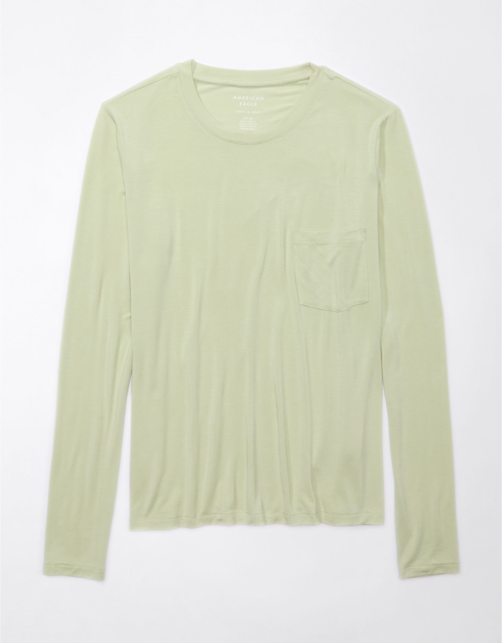 AE Soft & Sexy Long-Sleeve Pocket Tee | American Eagle Outfitters (US & CA)