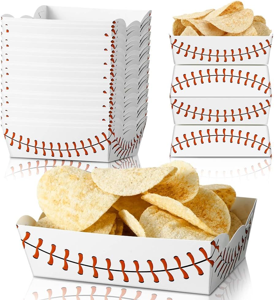 60 Pack Baseball Party Supplies Set Birthday Decorations Disposable Boats Paper Food Serving Tray... | Amazon (US)