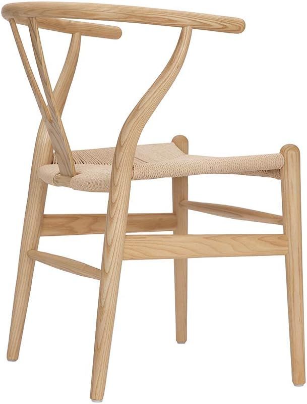 Tomile Wishbone Chair Y Chair Solid Wood Dining Chair Rattan Armchair Natural (Ash Wood - Natural... | Amazon (US)