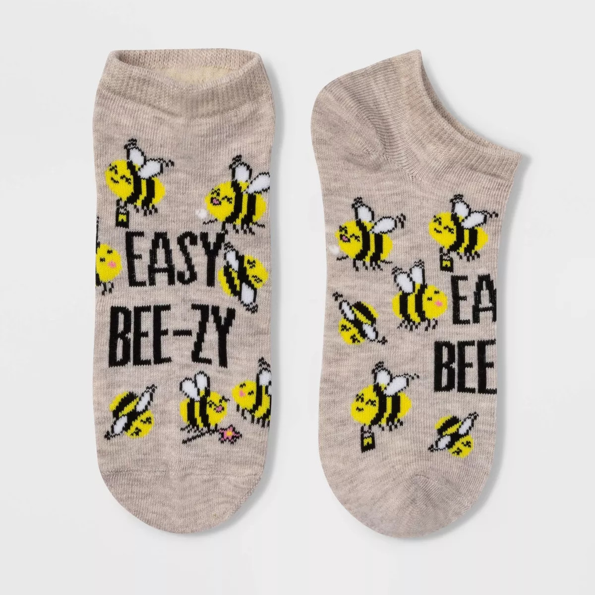 Women's 'Easy Beezy' Bee Low Cut Socks - Xhilaration™ Oatmeal Heather 4-10 | Target