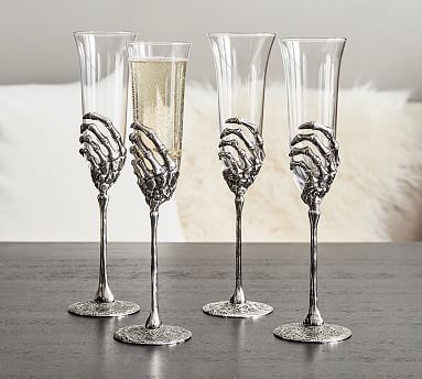 Skeleton Hand Champagne Glass | Pottery Barn (US)