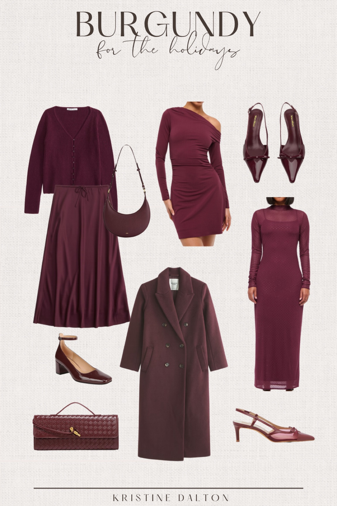 burgundy holiday outfits, shoes, and accessories 🥀

satin skirt, wool coat, burgundy kitten heels, off the shoulder dress, thanksgiving outfit 

#LTKHoliday #LTKSeasonal #LTKStyleTip