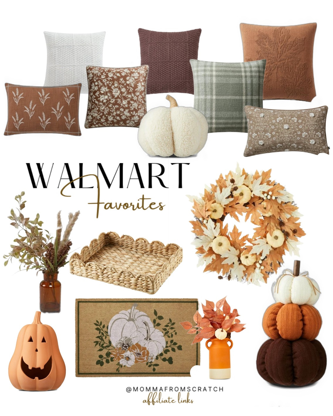 Walmart fall home decor drop is here! Rust color fall decor to neutral and greens. My Texas house pillows, pumpkins, wreath!

#LTKFindsUnder50 #LTKSeasonal #LTKHome