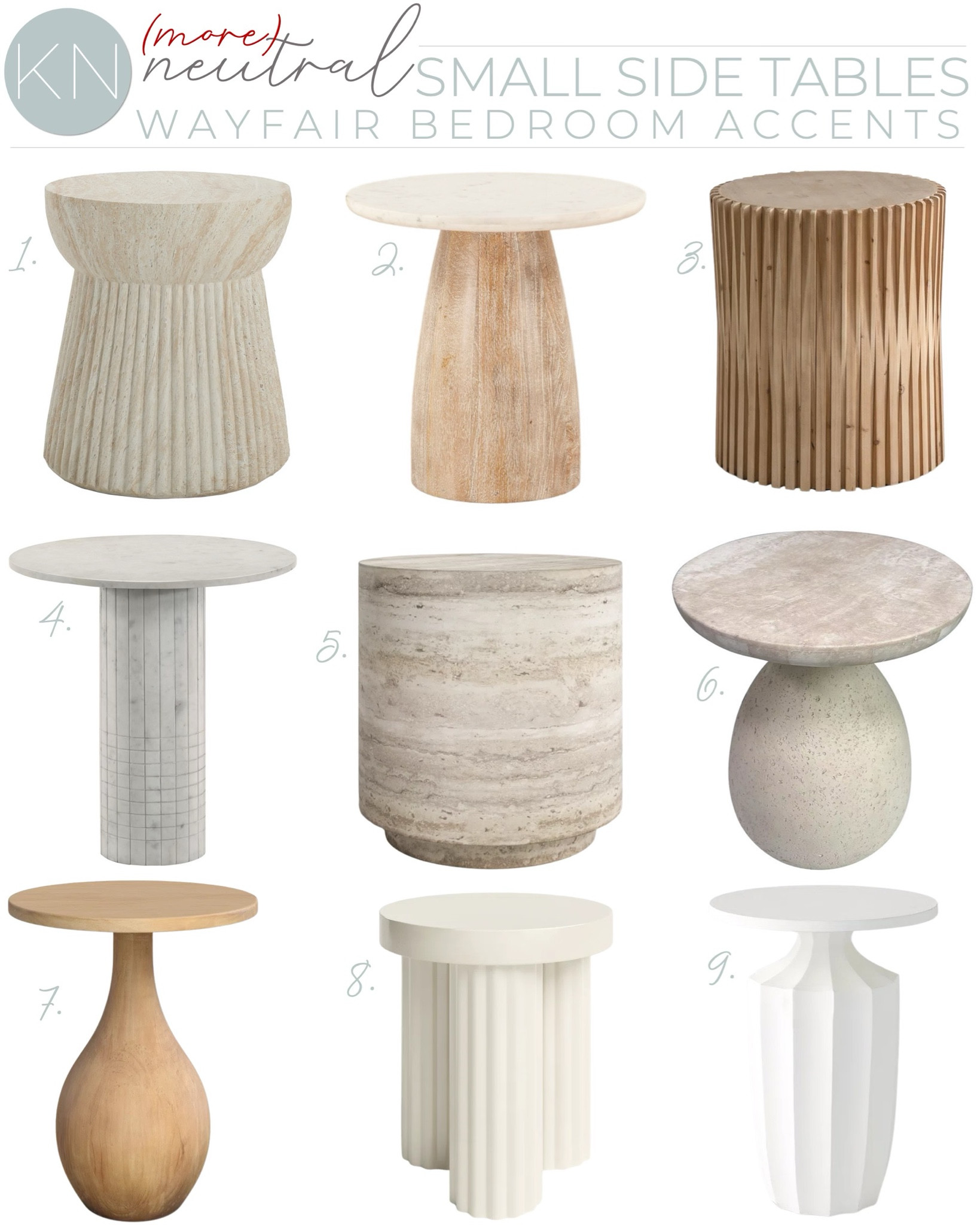 Any one of these versatile accent tables is the ideal home decor item to add to a bedroom, reading nook or even a bathroom! It’s a great upgrade to any home space without breaking the budget. home decor bedroom decor neutral decor Wayfair find side table white table fluted table concrete table 

#LTKHome #LTKStyleTip #LTKSaleAlert
