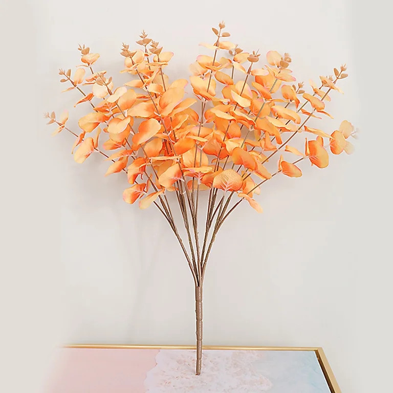 Asdomo Artificial Eucalyptus Plants Fake Flower 47cm Bouquet Silk Cloth For Home Fireplace Farmho... | Walmart (US)