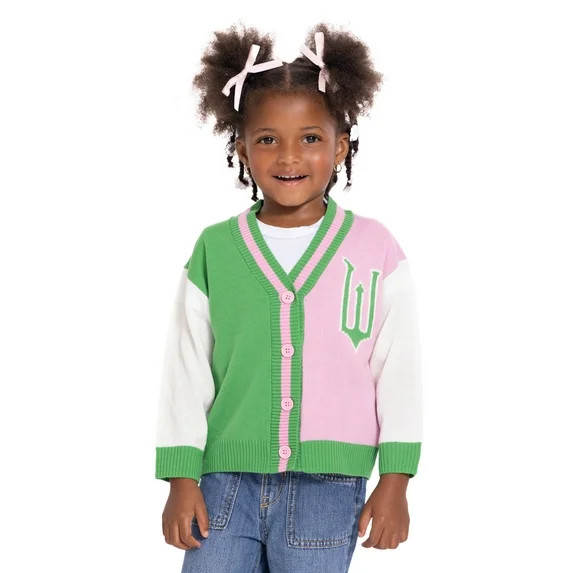 Wicked Toddler Girls Button Down Cardigan with Long Sleeves, Sizes 2T-5T - Walmart.com | Walmart (US)