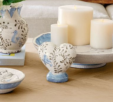 Bird Print Heart Object | Pottery Barn (US)