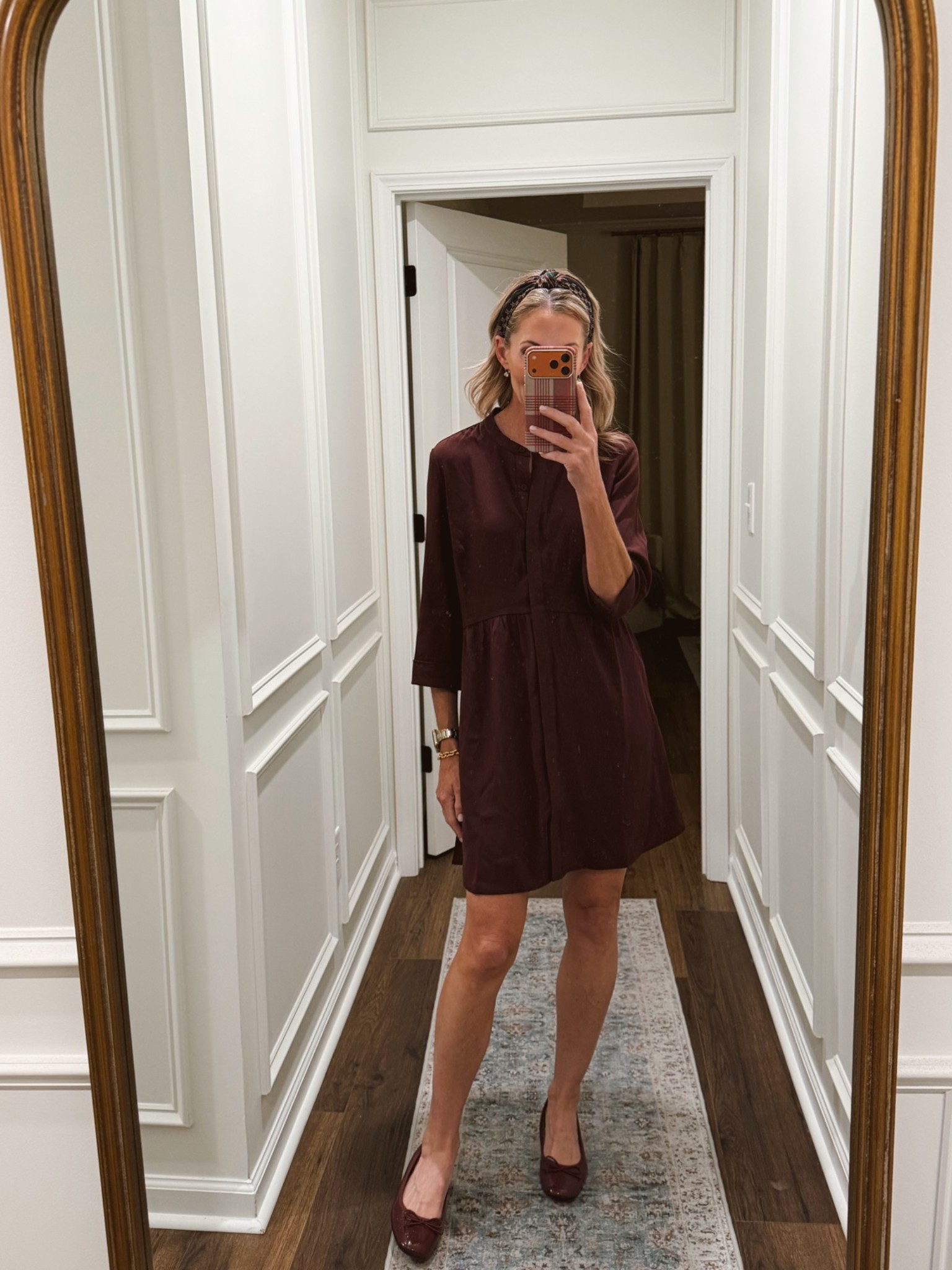 Today’s outfit of the day! A flattering button up crêpe shirt, dress. Wearing a size extra small. @Quince