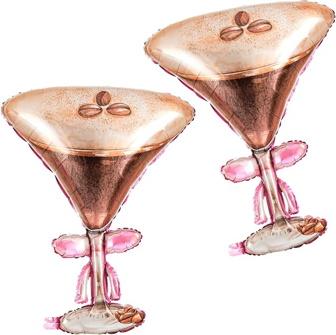 Civaner 2 Pcs Espresso Martini Balloon 32 x 26 Inches Giant Foil Espresso Martini Balloons a Tini... | Amazon (US)