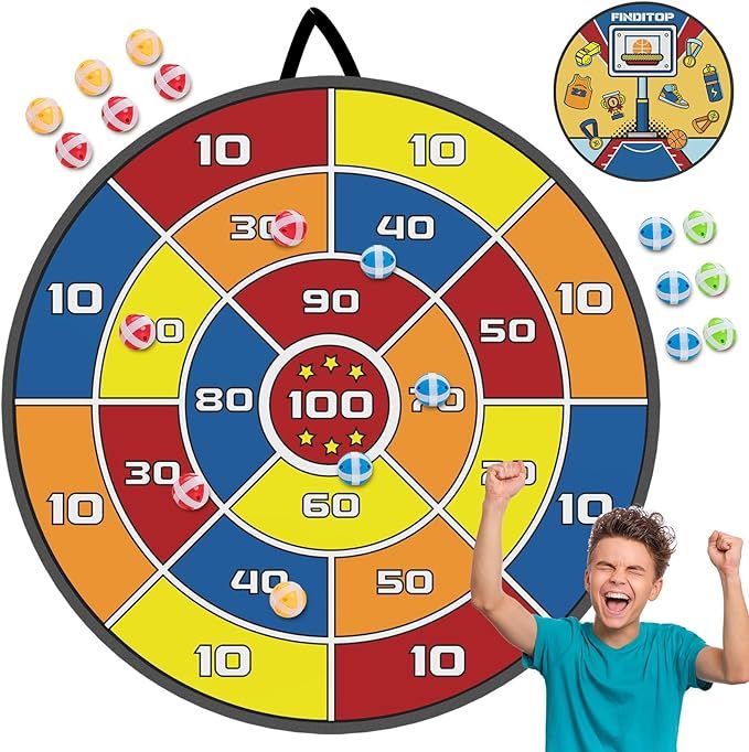 Finditop Outdoor Games, Large 29in Dart Board for Kids Games Boys, Double-Sided Party Games Outdo... | Amazon (US)