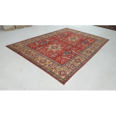 One-of-a-Kind Pushman Hand-Knotted Red 7'11" x 11'7" Wool Area Rug | Wayfair North America