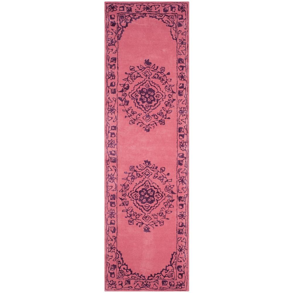 Safavieh Glamour Pink 2 ft. x 8 ft. Runner Rug-GLM533E-28 - The Home Depot | The Home Depot