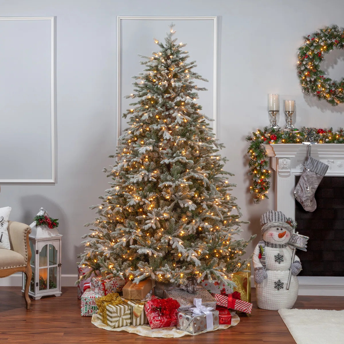 Lighted Fir Christmas Tree with Realistic Needles | Wayfair North America