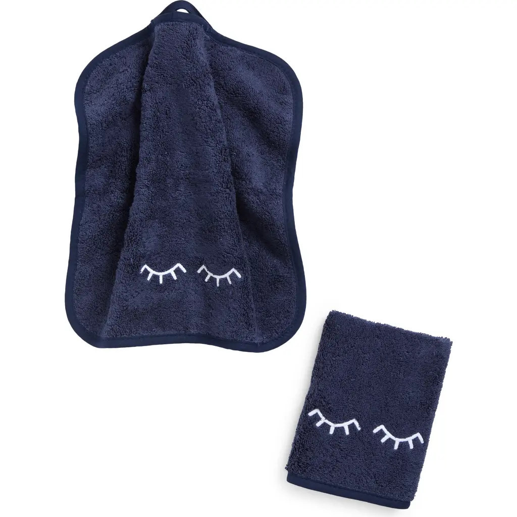 WEEZIE 2-Pack Organic Cotton Terry Makeup Towels in Eyelid at Nordstrom | Nordstrom