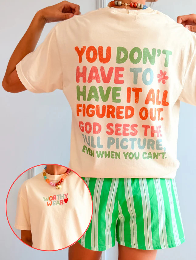 God Sees Front + Back Tee | Worthy Wear