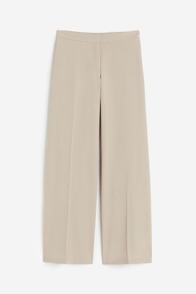 Wide tailored trousers - Beige - Ladies | H&M GB | H&M (UK, MY, IN, SG, PH, TW, HK)