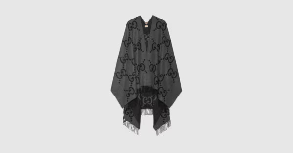 Reversible jumbo GG cashmere cape | Gucci (US)