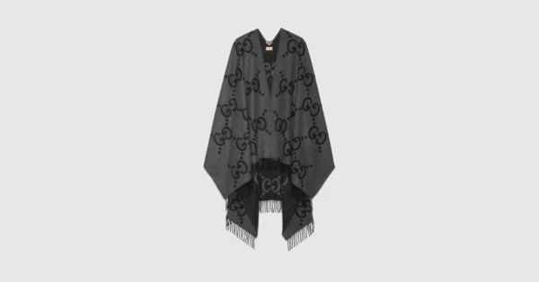 Reversible jumbo GG cashmere cape | Gucci (US)