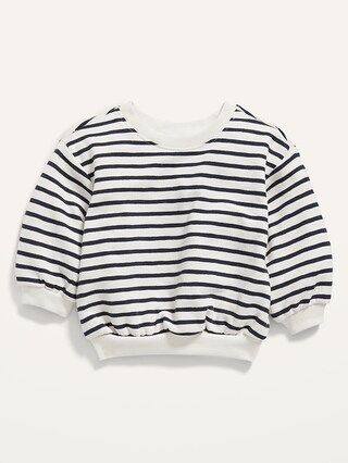 Striped Drop-Shoulder French-Terry Sweatshirt for Baby | Old Navy (US)