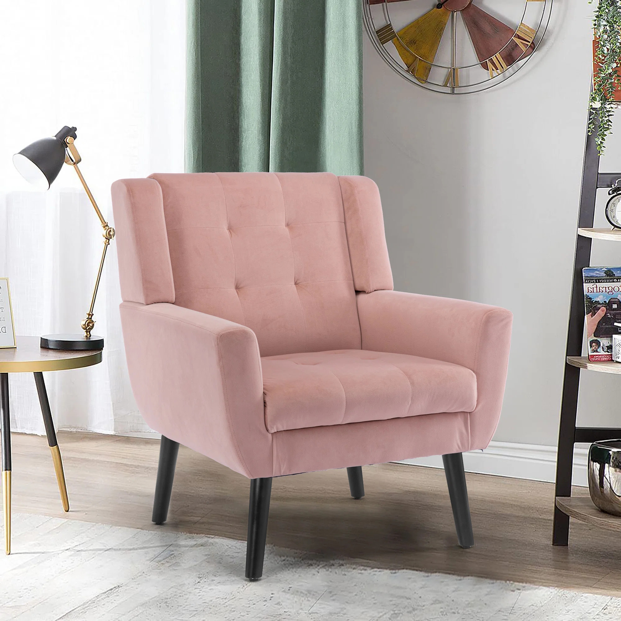 Tufted Upholstered Wide Back Armchair | Wayfair North America