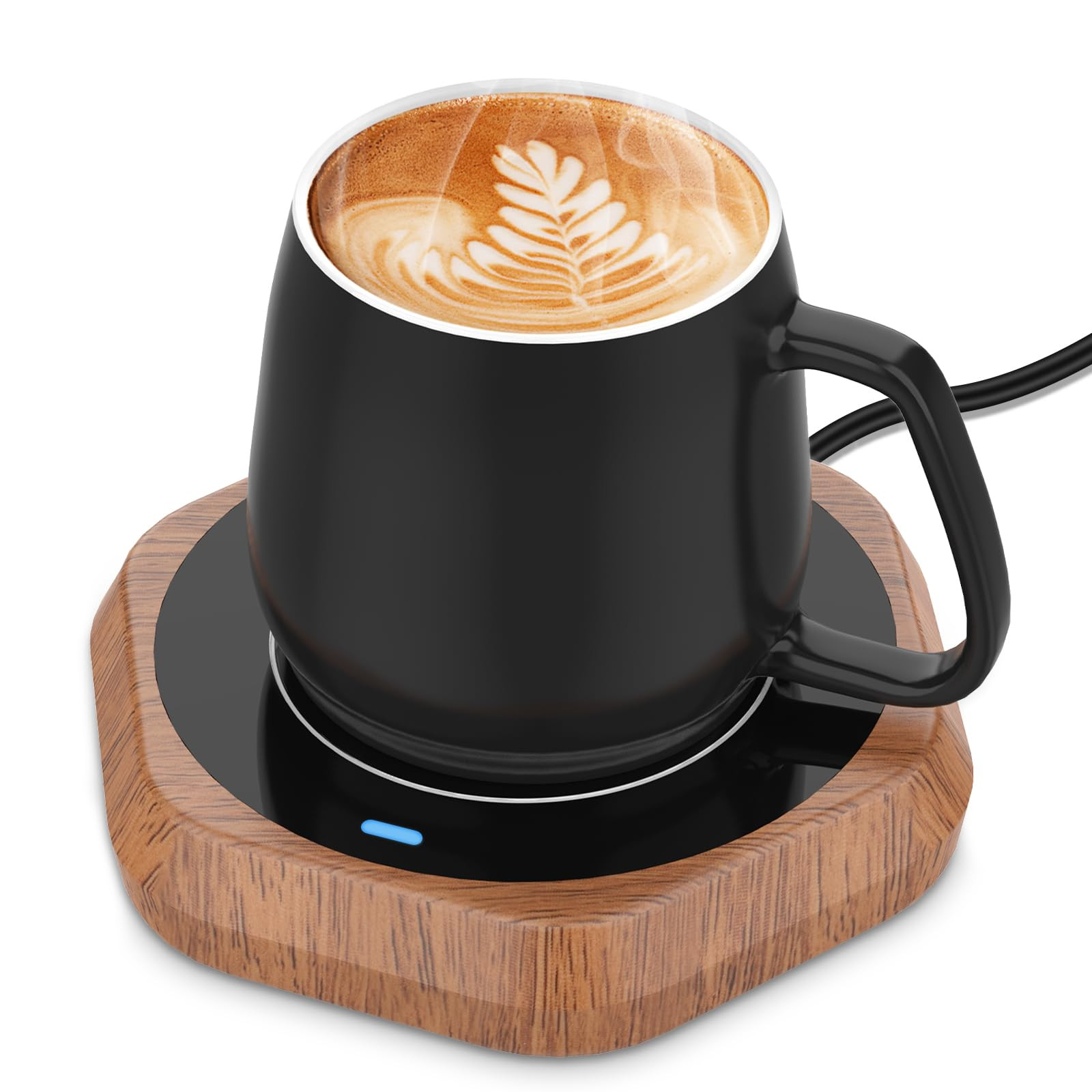 Coffee Mug Warmer for Desk - Wooden Auto Shut Off Drink Warmer for Milk Tea Water Cocoa - Smart B... | Amazon (US)
