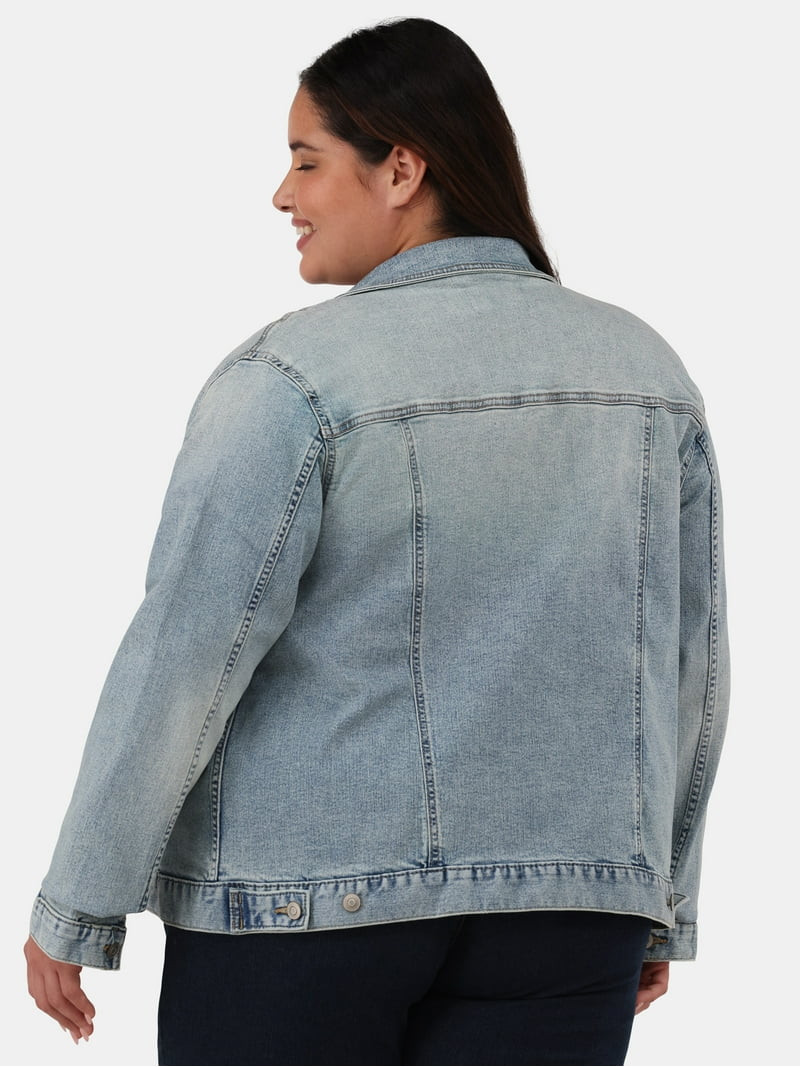 Time and Tru Women's and Women's Plus Denim Jacket, Sizes XS-4X | Walmart (US)