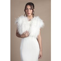 Coast Women's Feather Bridal Bolero Cover Up in Ivory | Size: Small | Debenhams UK
