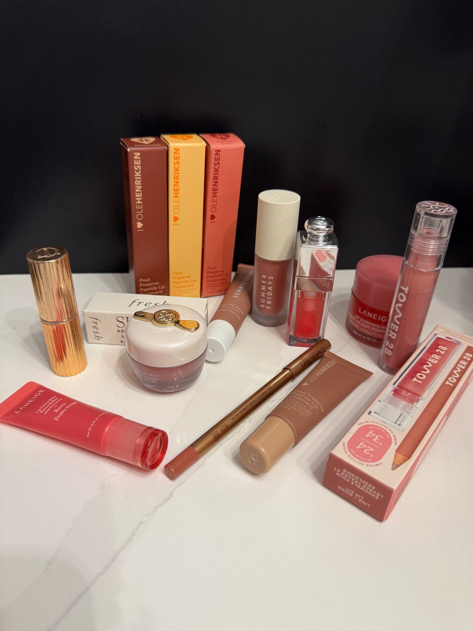 Lips. 
Sephora sale. 
Code: SAVEMORE
- [ ] Olehenriksen lip peptide - Cocoa Crème (my absolute favorite #1 lip pick)
- [ ] Summer Fridays lip butter- vanilla beige
- [ ] Summer Fridays lip oil- soft mauve
- [ ] Dior lip oil - cherry
- [ ] Tower 28 liner - work of art
- [ ] Tower 28 lipgloss- pistachio 
- [ ] Laneige - have been using this for years and use it nightly
- [ ] Tatcha lip mask - also love this 
- [ ] Charlotte tilbury lip liner - pillow talk medium
- [ ] Charlotte tilbury lipstick  - pillow talk and also love secret Salma 
- [ ] Sugar lip treatment - fav chapstick lip balm for everyday 


#LTKBeauty #LTKSaleAlert