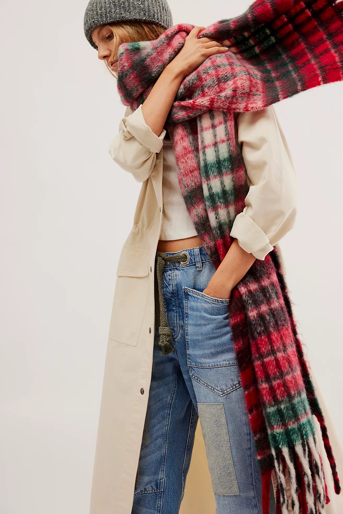 Falling For You Brushed Plaid Scarf | Free People (Global - UK&FR Excluded)