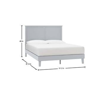 Granbury Stone Gray Wood Queen Panel Bed (61.18 in. W x 48 in. H) | The Home Depot