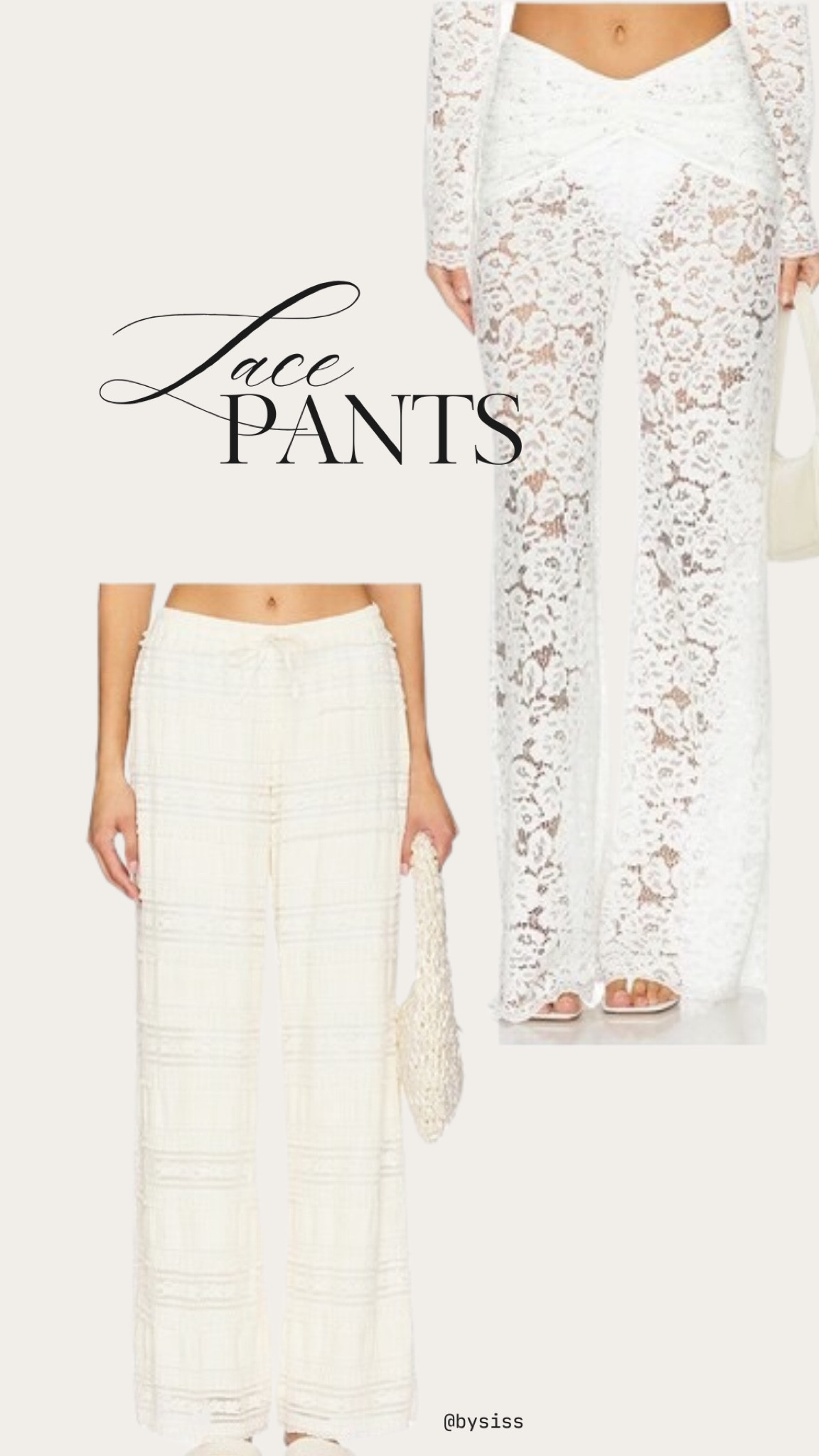 Lace white pants ootd 1 what we wear in bali 🏝️🤍 love these summer wide baggy pants found these cute similar ones for you online to easily recreate our looks.. now you are totally stylish beach ready 🤍 add some cute accessories and a white bikini on top and you’re ready to go xoxo 

#LTKStyleTip #LTKU #LTKSeasonal