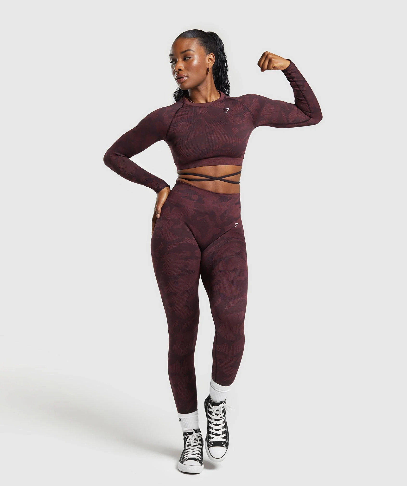 Gymshark Adapt Camo Seamless Leggings - Plum Brown/Burgundy Brown | Gymshark US