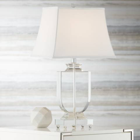 Vienna Full Spectrum Tilde Clear Crystal Urn Glass Table Lamp - #7Y258 | Lamps Plus | Lamps Plus