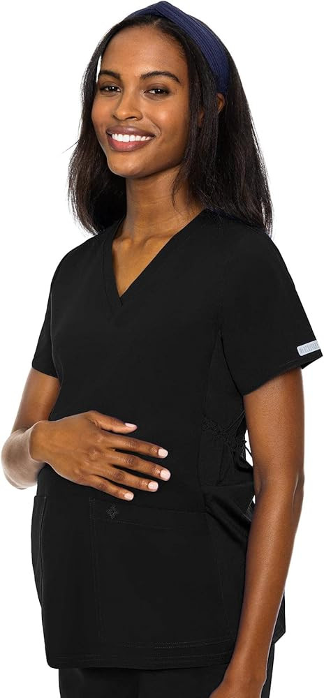 Med Couture Women's Maternity V-Neck Scrub Top | Amazon (US)