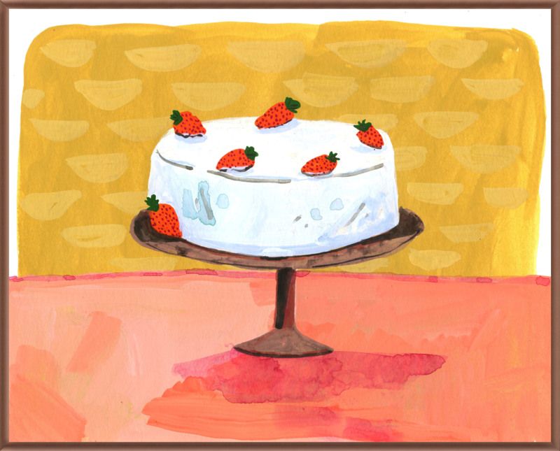 Strawberry Cake by Elizabeth Graeber on Artfully Walls | Artfully Walls