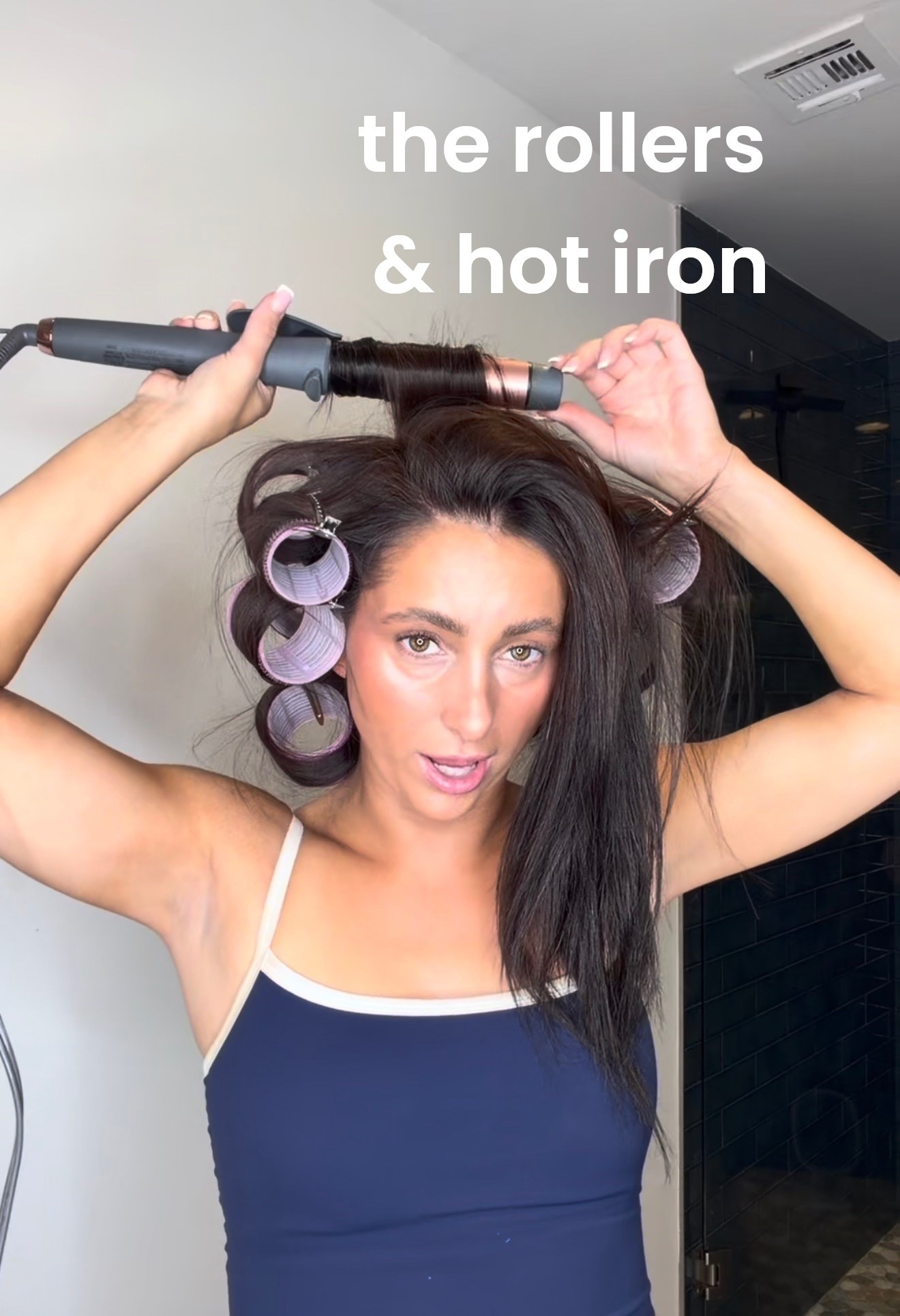been getting lots of questions on the hair rollers & hot iron used for the hot roller tutorial so here we are⭐️🌸💗💖✨