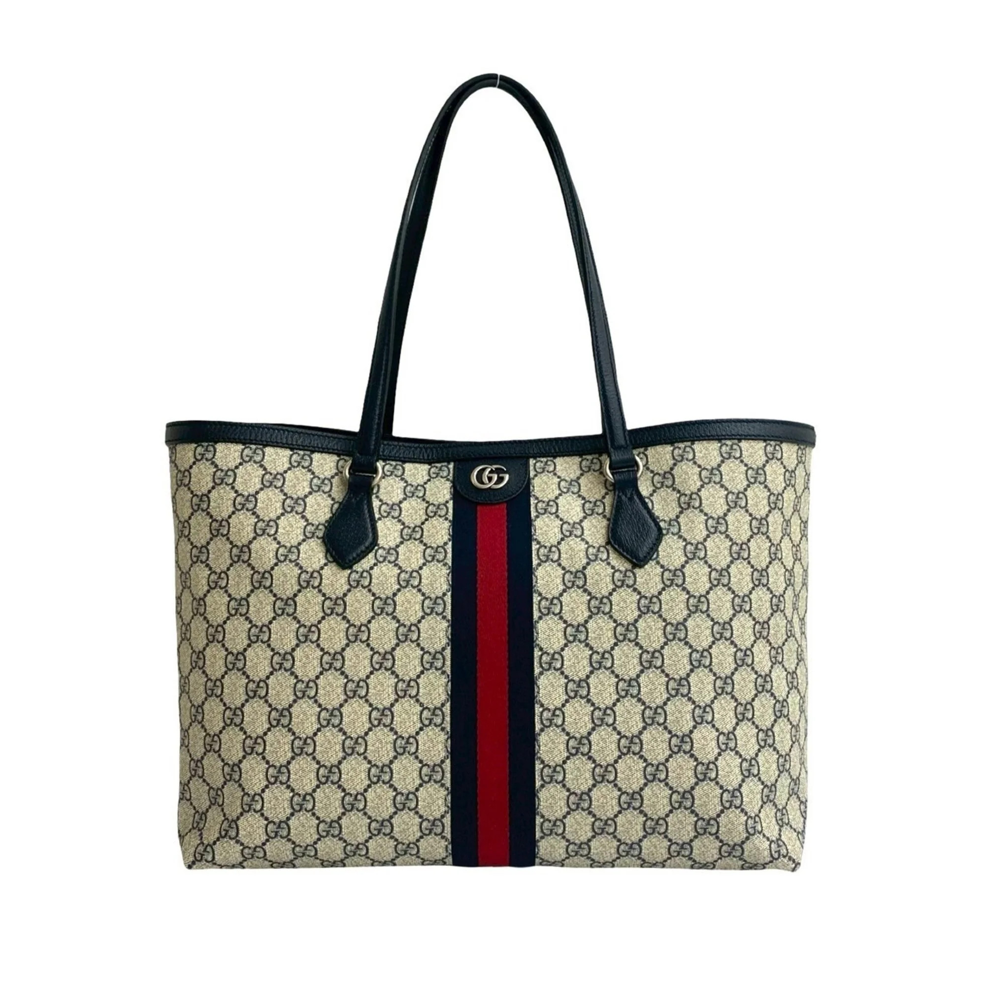 Pre-Owned GUCCI Ophidia GG logo hardware leather tote bag, handbag, semi-shoulder... (Good) | Walmart (US)