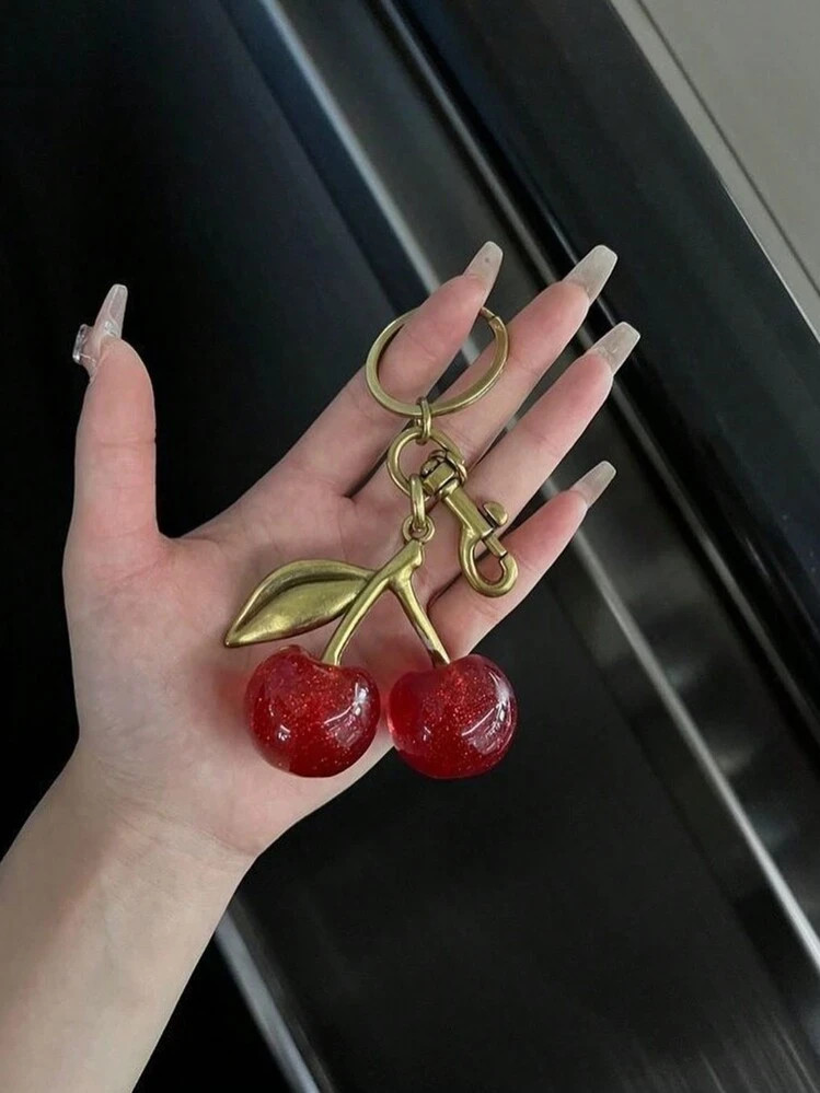 1pc Cherry Charm Accessory Women's Bag Or Keychain Pendant Cherry Adornment Individualized Bag De... | SHEIN