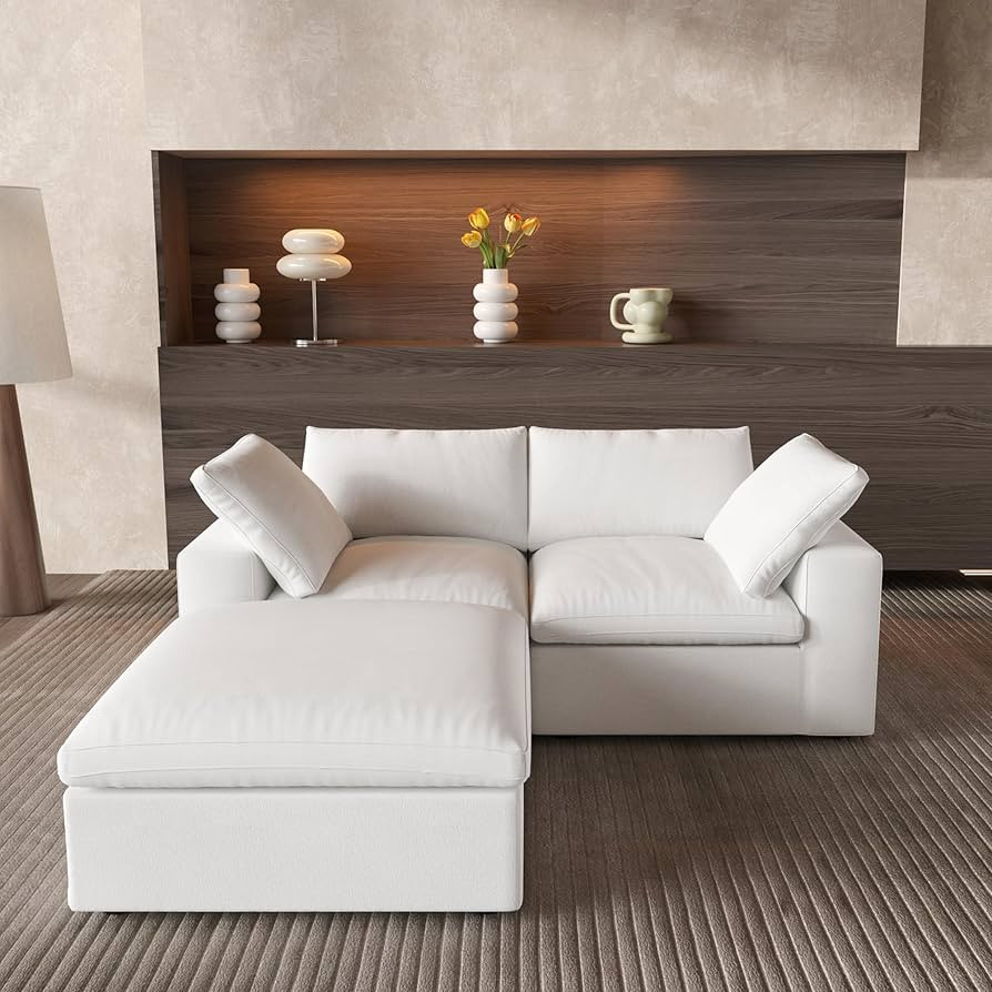 Cloud Couch Modular Sectional Sofa with Storage Ottoman,L Shaped Couch for Living Room,80.3" inch... | Amazon (US)