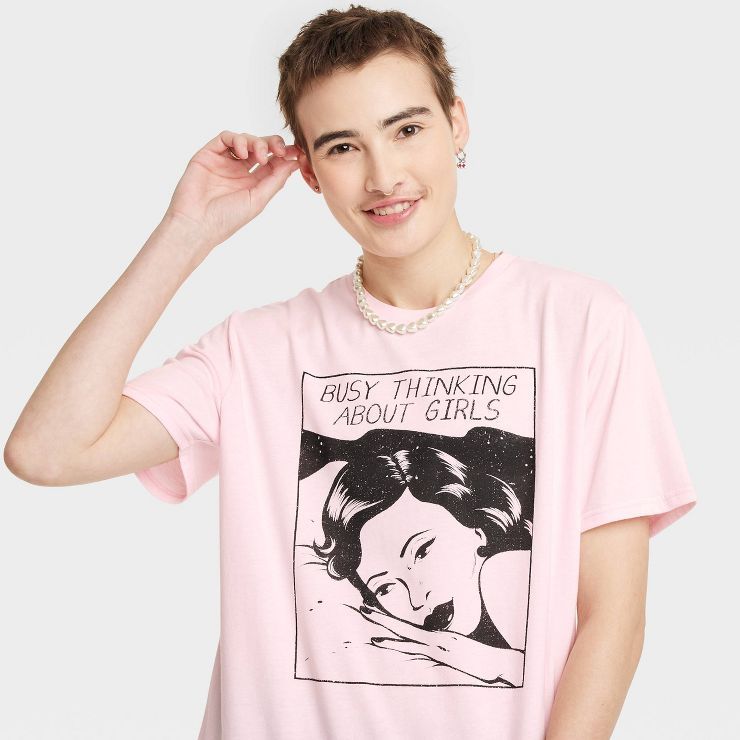 Pride Adult Jennifer Prince Short Sleeve T-Shirt - Light Pink | Target