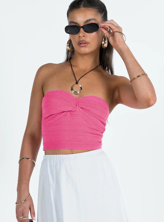Caridi Knit Top Pink | Princess Polly US