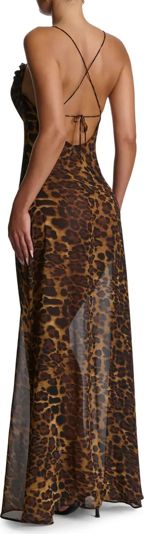 Naked Wardrobe Strappy Open Back Chiffon Maxi Dress | Nordstrom | Nordstrom