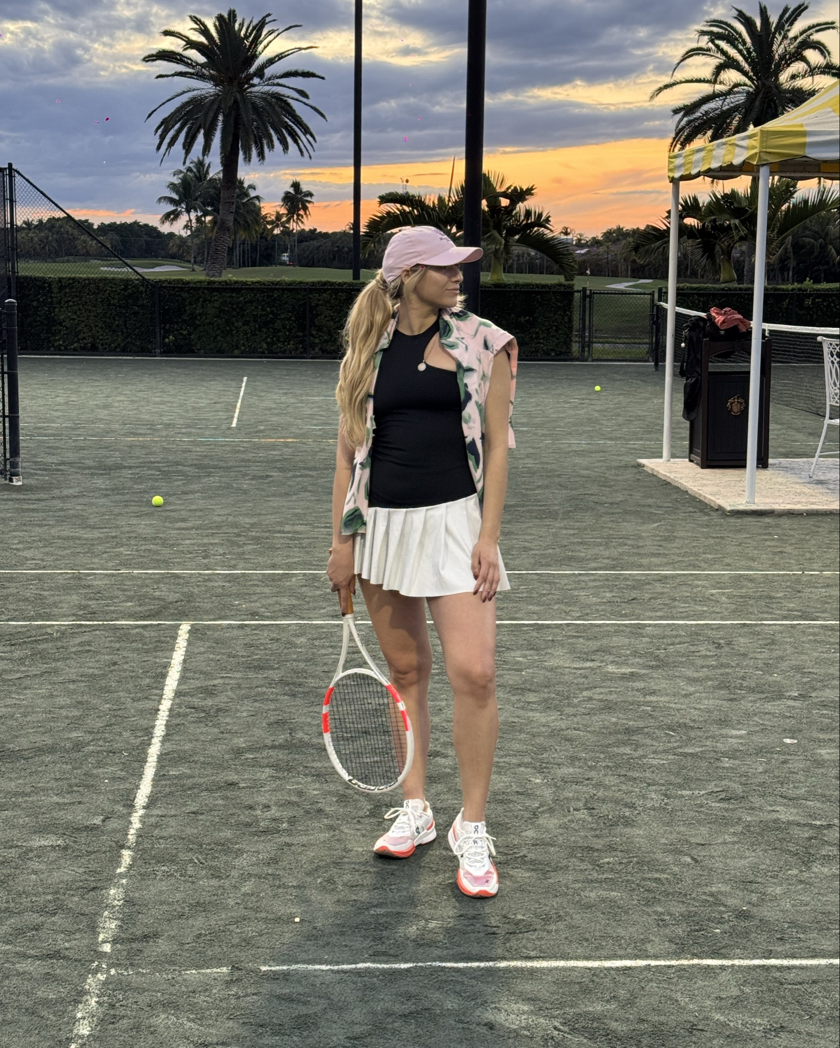
Country club courtside style—this tennis look is equal parts sporty + chic. I’m obsessed with this pleated white Swan dress from Port de Bras, and soft pink accents for sunset matches. Perfect for Palm Beach tennis days, racket club weekends, or just looking the part while sipping rosé after a set.

#LTKSeasonal #LTKTravel #LTKActive
