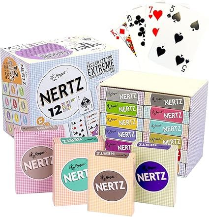 Regal Games - Nertz - Competitive Solitaire - Fast, Crazy, Fun, Extreme Card Game - 12 Multi-Colo... | Amazon (US)