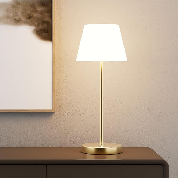 Ralbay Cordless Gold Table Lamp, 6000mAh Rechargeable LED Table Lamp, Outdoor IP54 Waterproof Bat... | Amazon (US)