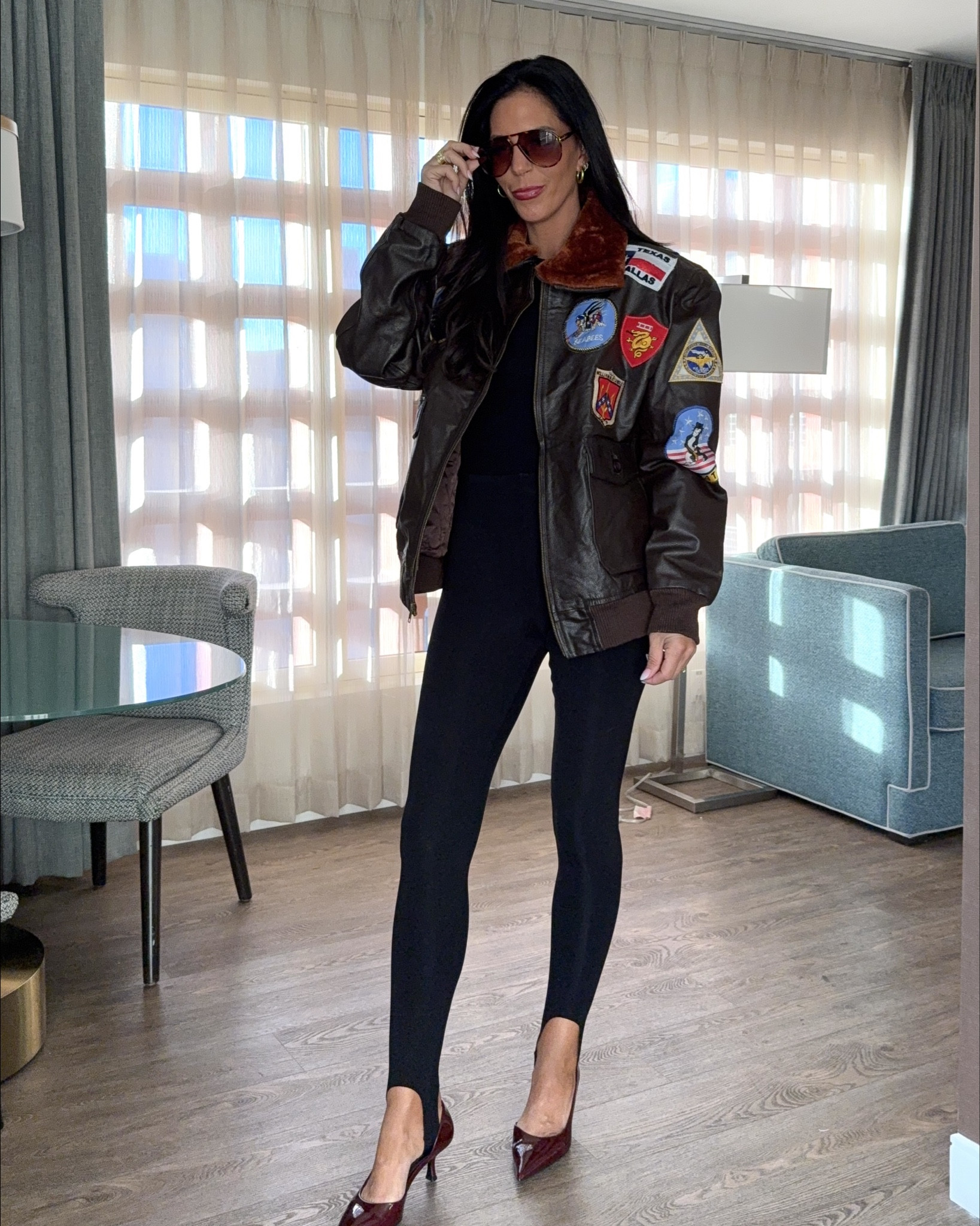 Top Gun Halloween idea - simple comfortable and all Amazon! 
Jacket- larger and very well make 
Leggings- small  

#LTKOver40 #LTKU #LTKHalloween