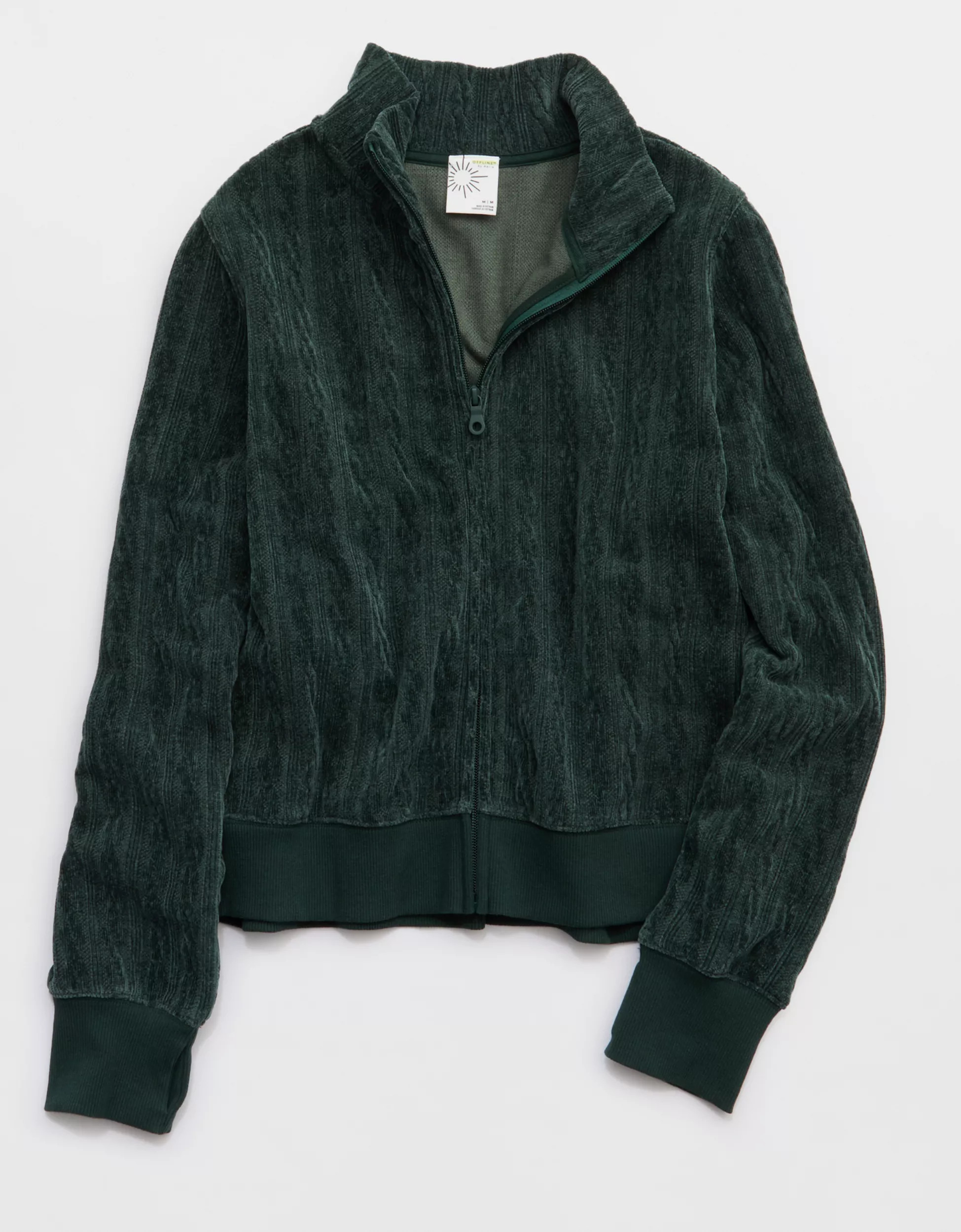 OFFLINE By Aerie Cable Lounge Full Zip | Aerie