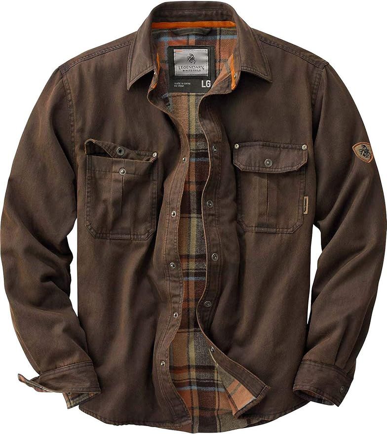 Legendary Whitetails Journeyman Shirt Jacket, Flannel Lined Shacket for Men, Water-Resistant Coat... | Amazon (US)